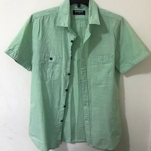 Express button up short sleeve shirt